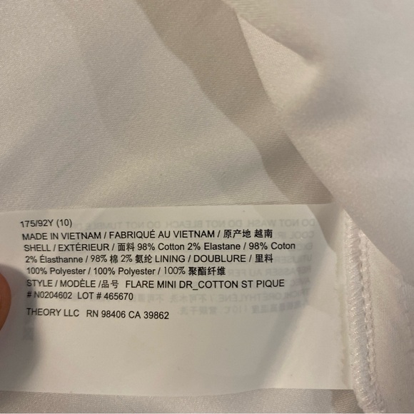 Theory White Textured Fabric Material dress - Picture 8 of 12